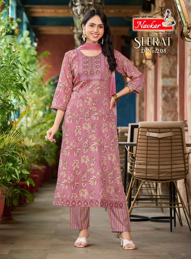 Seerat Vol 2 By Navkar Rayon Foil Printed Kurti With Bottom Dupatta Wholesale Online
